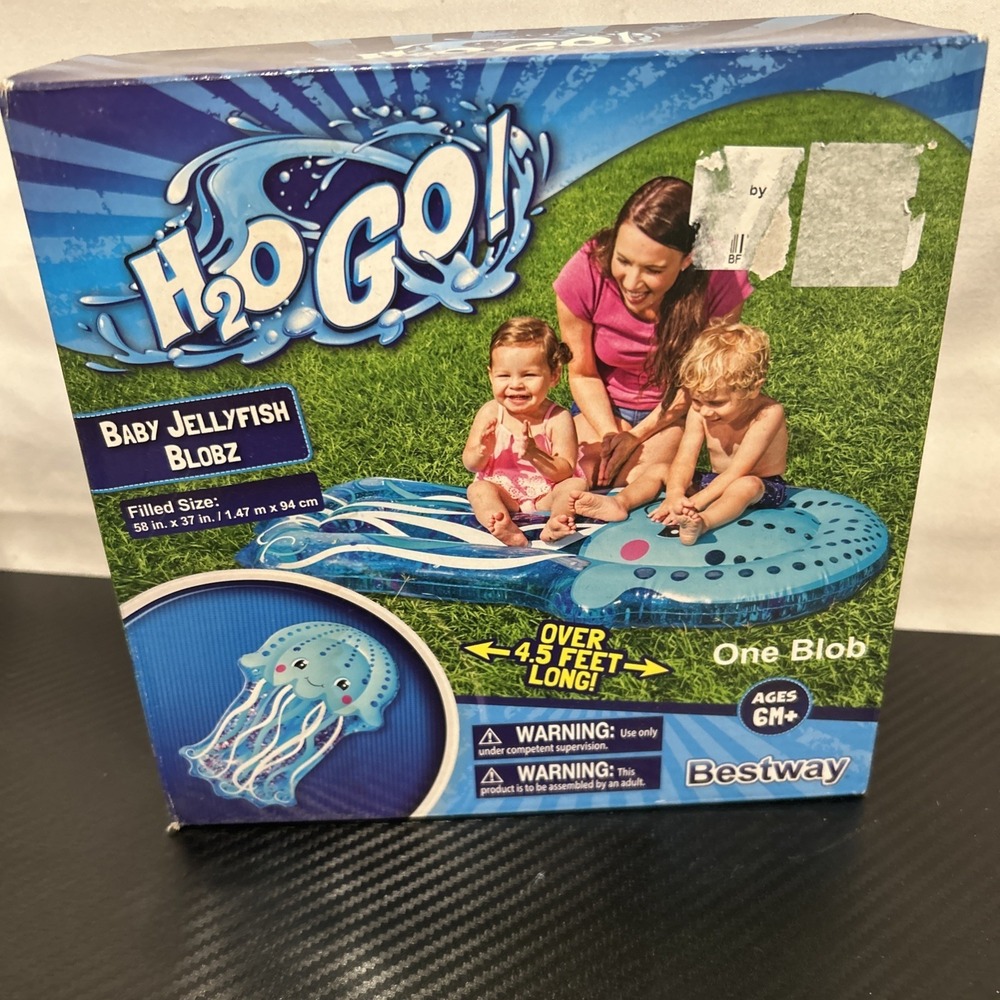 Bestway H20 Go! Baby Jellyfish Blobz 6M+ over 4.5' wide Glitter Splash Pad -NEW!